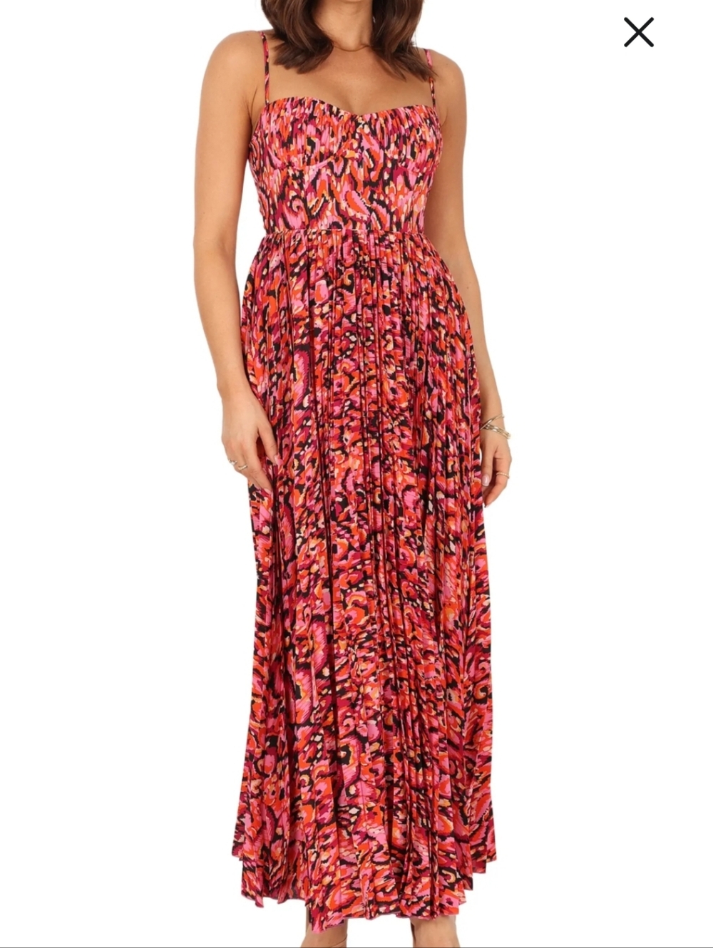Petal & Pup Achanti Pleated Maxi Dress